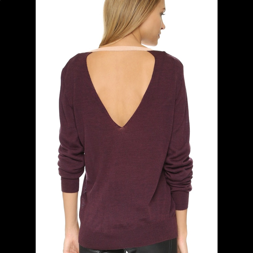 Opening Ceremony maroon cutout sweater small NWT - Picture 5 of 12